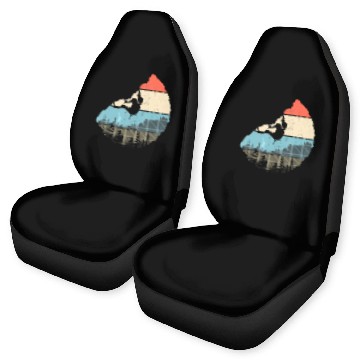 Discover Vintage Style Rock Climbing Retro Bouldering Car Seat Covers