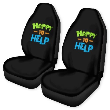 Discover Happy To Help Volunteer Volunteering Rescue Gift Car Seat Covers
