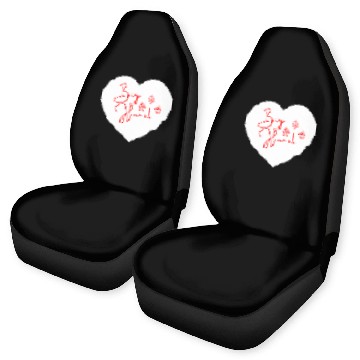 Discover Big Heart with Batik Design Car Seat Covers