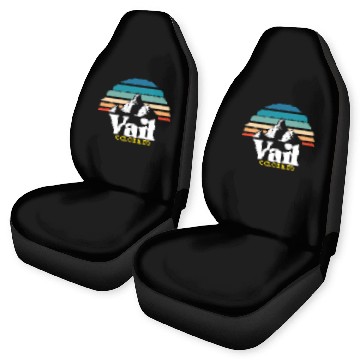 Discover Vail Colorado Usa Ski Resort 1980S Retro Gift Car Seat Covers