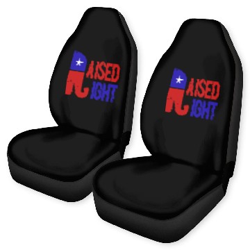 Discover Raised Right Proud Republican Elephant Logo Usa Car Seat Covers
