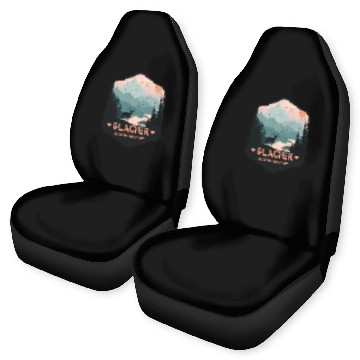Discover Vintage Glacier National Park Deer Mountains Gift Car Seat Covers