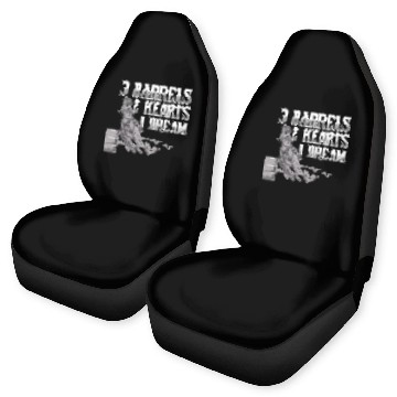 Discover 3 Barrels 2 Hearts 1 Dream Horse Barrel Racing Car Seat Covers