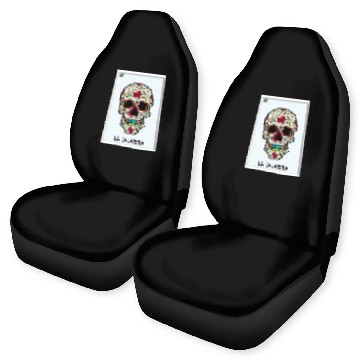 Discover La Calavera Lottery The Skull Card Mexican Lottery Car Seat Covers