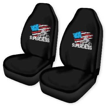 Discover Supercross Motocross Racing Biker Car Seat Covers