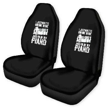 Discover Funny Piano Queen Player Pianist And Wine Lover Car Seat Covers