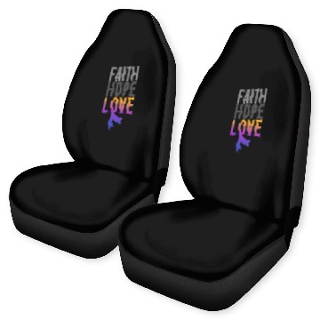 Discover Faith Hope Love | Bladder Cancer Awareness Car Seat Covers