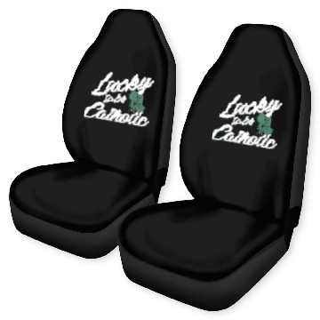 Discover Lucky To Be Catholic Jesus Christus Religion Gift Car Seat Covers