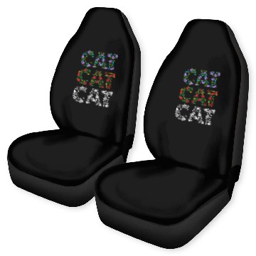 Discover Cat mom and cat dad funny cat paws and fish bone Car Seat Covers