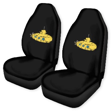 Discover Us Navy Yellow Cartoon Submarine Cute Submariner B Car Seat Covers