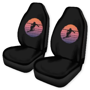 Discover Ski Skier Winter Sports Skiing Retro Gift Car Seat Covers