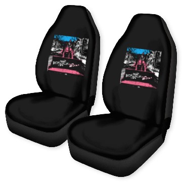 Discover Pink Bulldozer / Rolling Rock Car Seat Covers
