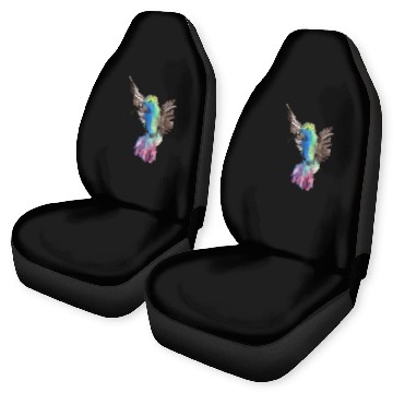 Discover Colorful Watercolor Hummingbird flying pink Car Seat Covers