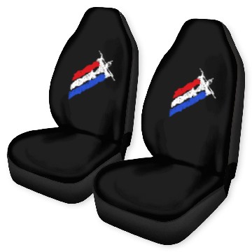 Discover V-22 Osprey Helicopter Red White Blue Contrails Car Seat Covers