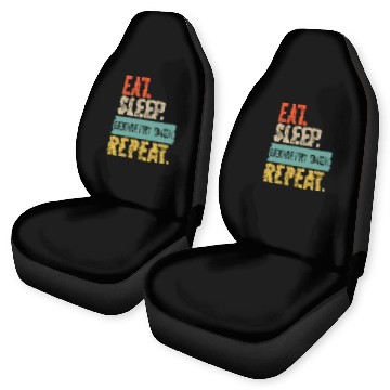 Discover Eat sleep geometry dash repeat retro vintage Car Seat Covers