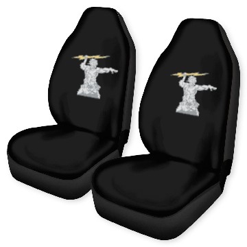 Discover Greek mythology Zeus lightning bolt silhouette Car Seat Covers