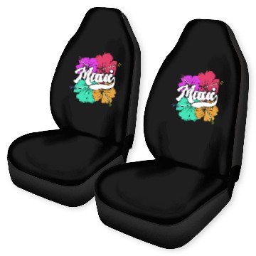 Discover Maui Hawaii With Hawaiian Hibiscus Flowers Car Seat Covers