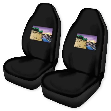 Discover Purple Twilight Indiana Dunes Poster Car Seat Covers