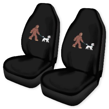 Discover Bigfoot Sasquatch Walking Poodle Car Seat Covers