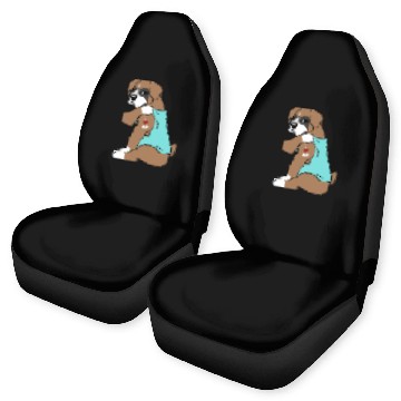 Discover I Love Dad Boxer Dog Car Seat Covers