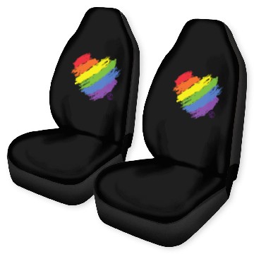 Discover Majestic Brand Rainbow Heart Collection Car Seat Covers