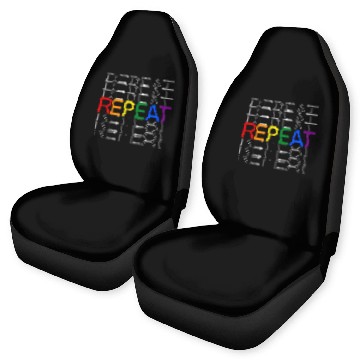 Discover LGBT pride rainbow heart repeat Car Seat Covers