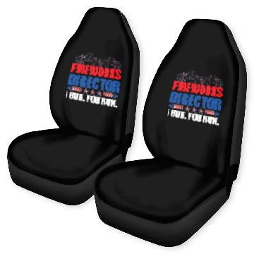 Discover Fireworks Director I Run You Run America Flag Car Seat Covers