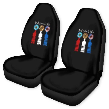 Discover Red Wine Blue 4th Of July Car Seat Covers