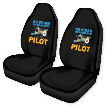 Discover Pilot no storm can harm airplane aviation aircraft Car Seat Covers
