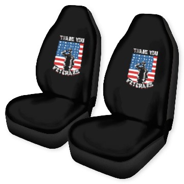Discover Veterans Day Patriotic Soldiers American Flag US Car Seat Covers