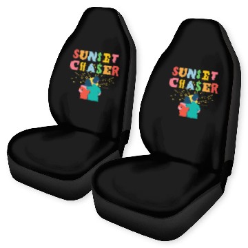 Discover Sunset chaser romantic view Car Seat Covers