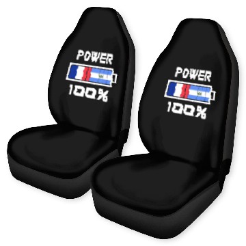 Discover El Salvador and France power 100% Car Seat Covers