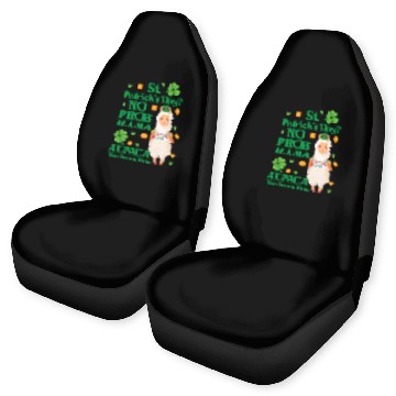 Discover St. Patrick's Day? No Prob Llama Alpaca Green Beer Car Seat Covers