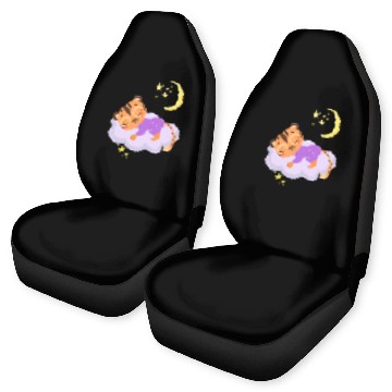Discover sleeping cute tiger on a cloud Car Seat Covers