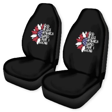 Discover God Bless America Sunflower God Bless USA Car Seat Covers