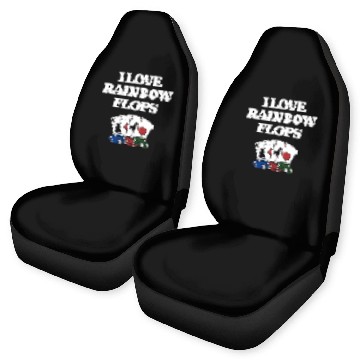 Discover I Love Rainbow Flops Poker Card Games Poker Player Car Seat Covers