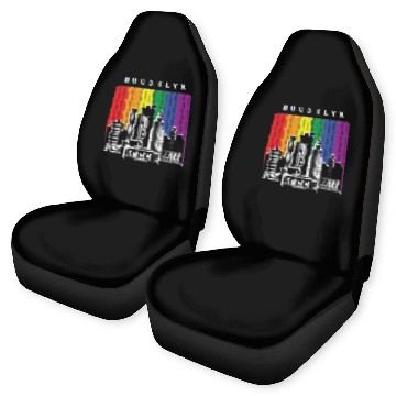 Discover Brooklyn New York Skyline Rainbow Flag Car Seat Covers