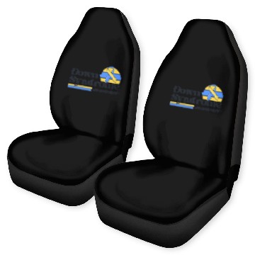 Discover Down Syndrome Awareness Retro Sunset Yellow Blue Car Seat Covers