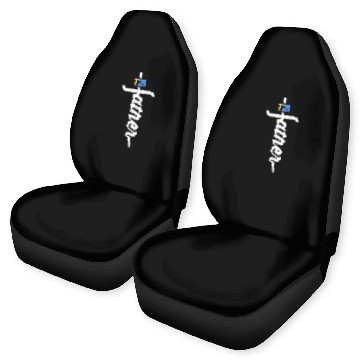 Discover T21 Father Christian Cross Proud Dad Down Car Seat Covers
