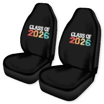 Discover Class Of 2026 Graduation Retro Vintage Car Seat Covers