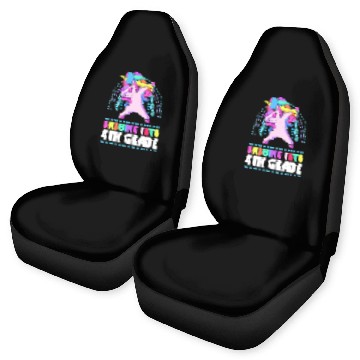 Discover Back To School Dabbing Unicorn Rainbow 4th Grade Car Seat Covers