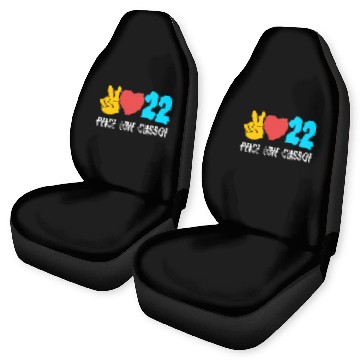 Discover Senior High School Peace Love Class Of 2022 Car Seat Covers