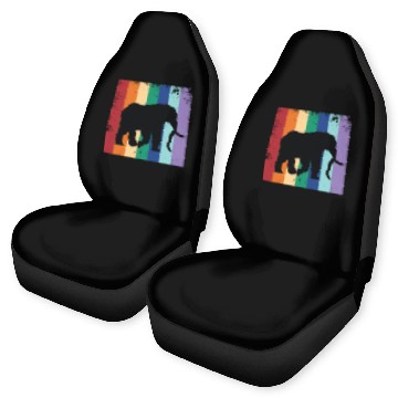 Discover Elephant Silhouette Car Seat Covers