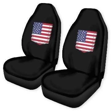 Discover USA pocket flag Car Seat Covers