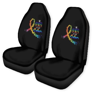 Discover Cancer Sucks In Every Color Fighter Fight Support Car Seat Covers