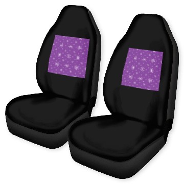 Discover Modern Snowflakes Pattern Purple Car Seat Covers