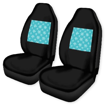 Discover Decorative Teal Snowflakes Pattern Car Seat Covers