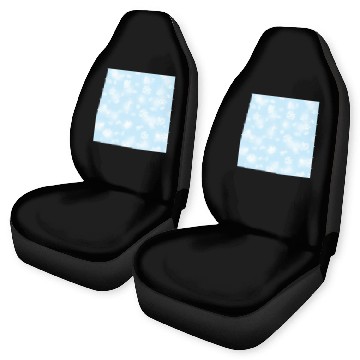 Discover Blue Snowflakes Pattern Car Seat Covers