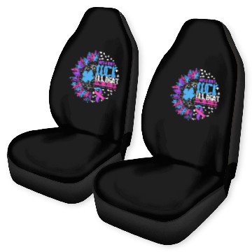 Discover Thyroid Cancer Awareness Car Seat Covers, With Any Luck