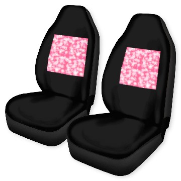 Discover Pink White Snowflakes Pattern Car Seat Covers